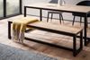 Esszimmerbank 120x40x45cm Akazie Massivholz Metall Loft-Style Industrial Bild 3