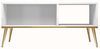 Wohnzimmer-Set Goldin 4tlg Wohwand Couchtisch weiß goldfarben / Front Hochglanz Bild 4