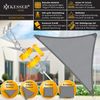 KESSER® Sonnensegel Sonnenschutz Windschutz | HDPE Gewebe | wasserabweisend & windabweisend | Dreieck 5 x 5 x 5 m | 5-Fach quer vernäht robust & stabil Schattenspender Garten Balkon Terrasse Grau Bild 2