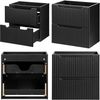 Waschtisch Skelbolu 140x60x40 cm Schwarz/Eichenoptik [en. casa] Bild 4