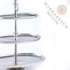 Marrakesch Orient & Mediterran Interior Etagere 3 Etagen Etagere Servierständer Aluminium Annika Oval 48cm, Handarbeit Bild 3