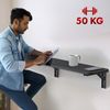 Maclean Wandregal klappbar Tragkraft 50kg Klapptisch mit Sicherheitsverriegelung Klappknopf inklusive Ebene für Küche Bad (Schwarz, 100x20 cm) Bild 3