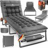 KESSER Campingbett klappbar mit Tragetasche, Nackenkissen, Vakuumtasche & Getränkehalter, Oxford-Gewebe anthrazit / grau, 68 x 190 x 30 cm Bild 1