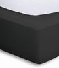 schlafgut Mako-Jersey Spannbetttuch Spannbettlaken 90x200 cm - 100x200 cm Schwarz Bild 5