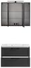 Badezimmer-Set >Lyon< (2-tlg.) in matt-grau, Graphit - 80x195x47cm (BxHxT) Bild 4