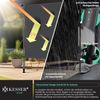 KESSER® Klemmmarkise Senkrechtmarkise außen Ausziehbar & Blickdicht | Vertikalmarkise mit Handkurbel ohne Bohren | Balkon-Sichtschutz & Windschutz für Garten & Terrasse Wasserfest Anthrazit, 100 x 310 cm Bild 3