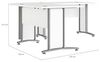 Dmora - Schreibtisch Melisande, Mehrzweckschreibtisch, Bürotisch für PC, Eckschreibtisch, 200x200 h75 cm, Weiß und Grau Bild 3