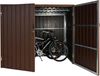 WPC-Fahrradgarage HWC-J29, Geräteschuppen Fahrradbox, Metall Holzoptik abschließbar ~ 2 Räder 172x213x112cm braun Bild 1