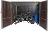 WPC-Fahrradgarage HWC-J29, Geräteschuppen Fahrradbox, Metall Holzoptik abschließbar ~ 2 Räder 172x213x112cm braun Bild 4