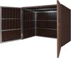WPC-Fahrradgarage HWC-J29, Geräteschuppen Fahrradbox, Metall Holzoptik abschließbar ~ 2 Räder 172x213x112cm braun Bild 2