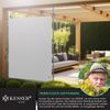 KESSER® Klemmmarkise Senkrechtmarkise außen Ausziehbar & Blickdicht | Vertikalmarkise mit Handkurbel ohne Bohren | Balkon-Sichtschutz & Windschutz für Garten & Terrasse Wasserfest Grau, 150 x 310 cm Bild 5