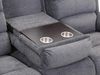 Vente-unique - Relaxsofa elektrisch 3-Sitzer - Stoff - Anthrazit - NEVERS Bild 5
