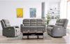 Vente-unique - Relaxsofa elektrisch 3-Sitzer - Stoff - Anthrazit - NEVERS Bild 2