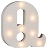 Out of the Blue 57/6090 - Holz Buchstabe "Q" beleuchtet mit 8 LED Lichtern, batteriebetrieben, ca. 16 cm Bild 1