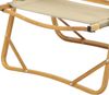 JAWINIO Outdoor Campingstuhl Holz faltbar mit Armlehnen Faltstuhl Beige Bild 3