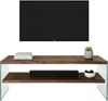 Dmora TV-Möbel Sargas 120 x 35 x 45 cm Braun 2 Böden, 1 Fach Bild 3