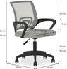 IDIMEX Drehstuhl JAKE, Ergonomischer Bürostuhl mit Armlehnen höhenverstellbar grau Bild 5