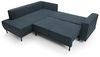 Ecksofa Rodario mit Schlaffunktion, Easy-Clean-Veloursbezug in Dunkelblau, linksseitig Bild 4