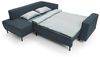 Ecksofa Rodario mit Schlaffunktion, Easy-Clean-Veloursbezug in Dunkelblau, linksseitig Bild 5