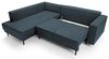 Ecksofa Rodario mit Schlaffunktion, Easy-Clean-Veloursbezug in Dunkelblau, linksseitig Bild 3