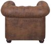 Chesterfield Sessel Mikrofaser Vintage braun Bild 4