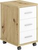 FMD Möbel - DIEGO 2 - Rollcontainer - melaminharzbeschichtete Spanplatte - Artisan Oak Nb/Brillantweiß - 35 x 58,9 x 42cm Bild 5
