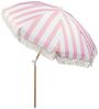 Beliani 'MONDELLO' Sonnenschirm mit Volant und Schutzhülle, ohne Fuß, Buchenholz / Polyester rosa, Ø 150 x H 210 cm Bild 5