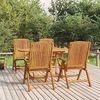 vidaXL Gartenstühle 4 Stk. Verstellbar Massivholz Teak 3154923 Bild 2