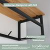 holz4home® Wandgarderobe Garderobe aus massivem Eichenholz mit Metallrahmen, inkl. Kleiderbügel Bild 5