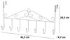 BAYLI Türgarderobe 2er Set 42,5cm Türgarderobe Metall für Montage über der Tür, Kleiderh Bild 4