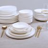 Zoha Geschirr-Set Pure Teller Set aus Porzellan in weiß (24-tlg), Porzellan, Spülmaschinengeeignet und Mikrowellengeeignet Bild 5