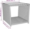vidaXL Beistelltisch mit Holzplatte Grau Poly Rattan & Akazienholz 319559 Bild 3
