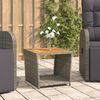 vidaXL Beistelltisch mit Holzplatte Grau Poly Rattan & Akazienholz 319559 Bild 2