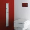 emco ASIS 150 Unterputz-Schrankmodul, Badezimmerschrank als Toilettenpapierhalter & Klobürstenhalter mit extra Fach, Hochschrank mit Push to Open-Funktion, inkl. Einbaurahmen, Silber, 809 mm Bild 2