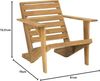 SAFAVIEH Wooden Adirondack Chair, in Natural Bild 2