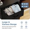 DUMOS Kommode für Schlafzimmer mit Stoffschubladen hohe Organizer für Kleidung Schrank Kinderzimmer Aufbewahrungsturm mit Schrank Metallrahmen Holzplatte leichte Bild 4
