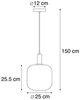 Qazqa Pendelleuchte Zuzanna, LED wechselbar, E27, Grau, Design, Glas, 1-flammig Bild 4