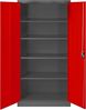 Jan Nowak Aktenschrank 'C001H' mit Flügeltüren und abschließbar, Stahlblech pulverbeschichtet anthrazit/ rot, 195 x 90 x 40 cm Bild 5