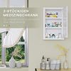 Kleankin Medizinschrank Apothekerschrank mit 3 Schichten (Medikamentenschrank, 1-St, Arzneischrank) Stahl, Weiß, 30 x 14 x 46 cm Bild 5