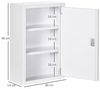 Kleankin Medizinschrank Apothekerschrank mit 3 Schichten (Medikamentenschrank, 1-St, Arzneischrank) Stahl, Weiß, 30 x 14 x 46 cm Bild 3