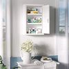 Kleankin Medizinschrank Apothekerschrank mit 3 Schichten (Medikamentenschrank, 1-St, Arzneischrank) Stahl, Weiß, 30 x 14 x 46 cm Bild 2