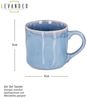 Levandeo® Tafelservice, 6er Set Steingut Becher 350ml Tasse Blau Kaffeepott Tasse Modern Bild 2