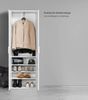 mokebo Mehrzweckschrank Der Lange (60x180 cm, mit einer Kleiderstange & Schuhfächern) Büroschrank, Flurschrank Apothekerschrank oder Aktenschrank Anthrazit Bild 4