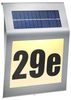 esotec LED Außen-Wandleuchte Hausnummer beleuchtet solar STYLE 24x34cm DUO COLOR 5500K 2800K 102031, LED fest integriert, 2800K warmweiß, 5500K kaltweiß, Solarbetrieb, Edelstahloptik Bild 2
