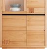 Lomadox Vitrine WINCHESTER-69 Vitrinenschrank Standvitrine 103 cm Buche massiv geölt Hirnholz-Detail Bild 5