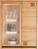 Lomadox Vitrine WINCHESTER-69 Vitrinenschrank Standvitrine 103 cm Buche massiv geölt Hirnholz-Detail Bild 4