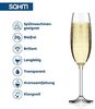 SAHM Sektglas Sektgläser Set 6 teilig- 220ml Sektglas - Prosecco Gläser, Edles Glas, 100% recyclebar Bild 3