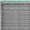 vidaXL Beistelltisch Grau 40x37x40,5 cm Poly Rattan und Hartglas 319389 Bild 5