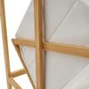 DRW Bodenregal mit 2 Einlegeböden und 1 Korb aus MDF-Holz in Natur und Creme Bild 2