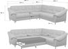 Cavadore Ecksofa Salisa mit Federkern / Polsterecke im klassischen Design / inkl. Bettfunktion / 264 x 86 x 244 / Mikrofaser Hellbraun Bild 2